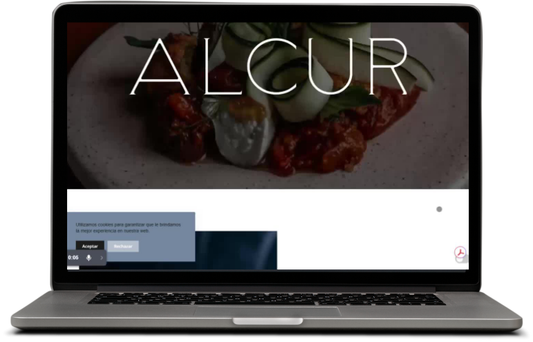 MMockup version escritorio de Grupo Alcur